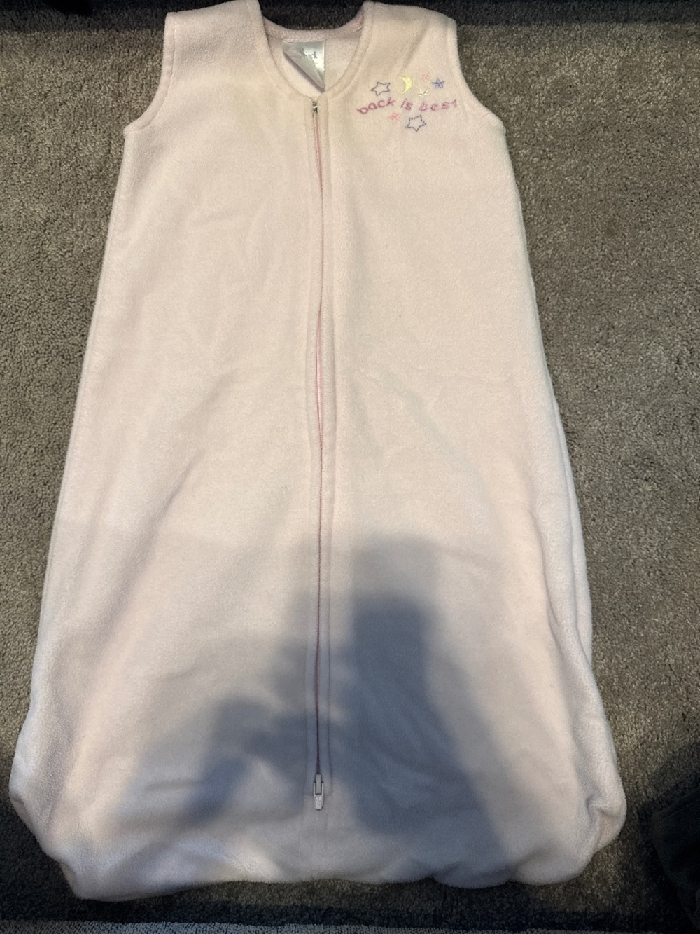 Pink Fleece Halo sleep sack size Sm